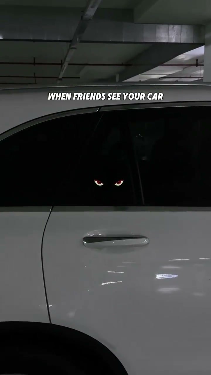 Solar Devil Eye LED Car Light — Auto on/off devil eyes for car, bike & truck